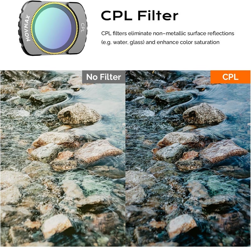 Movmax Magnetic CPL Filter Compatible with DJI Osmo Pocket 3 Creator Combo,Multi Coating Filters for Action Camera Accessories - Image 4